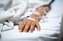 A patient receives an infusion.