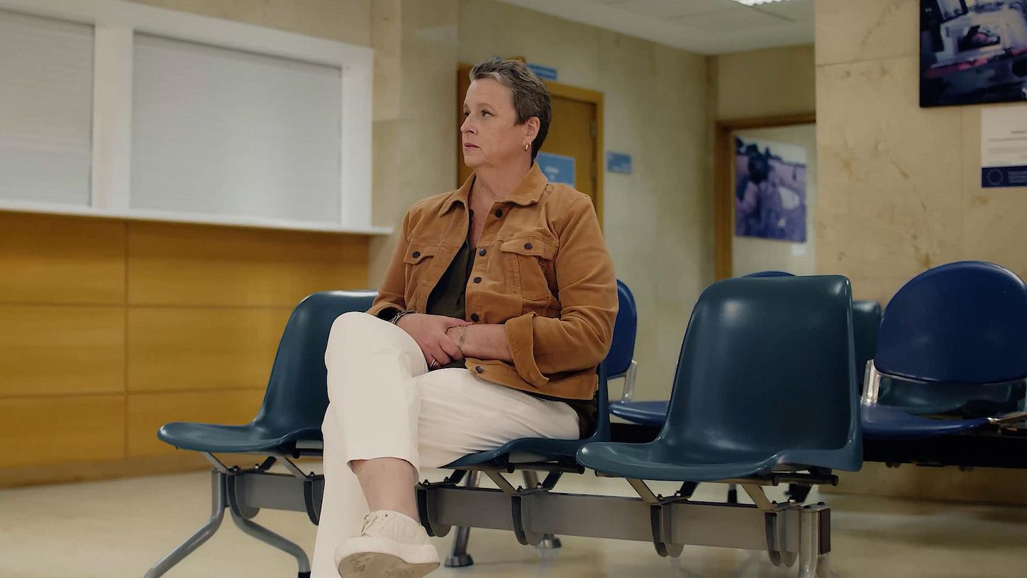 Patient sitting in the waiting room