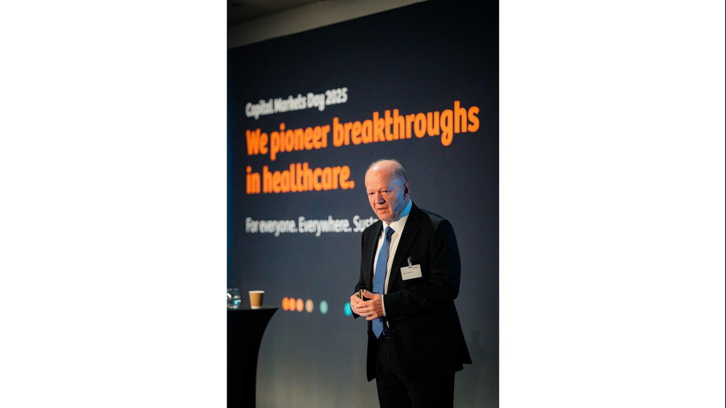 Dorin Comaniciu, chief expert for healthcare AI at Siemens Healthineers, speaks at the company’s 2025 Capital Markets Day.