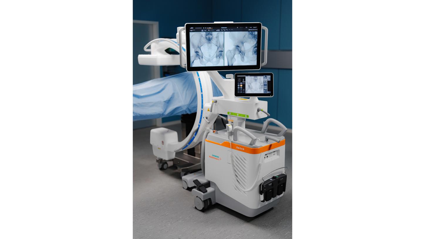 The simplified user interface and intelligent features of Cios Go ID enable intuitive operation and support efficient workflows. The integrated display of provides high-quality imaging and easy handling of the C-arm system. 