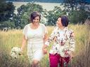 Lindsay Krakauer on her wedding day with her wife Michelle.