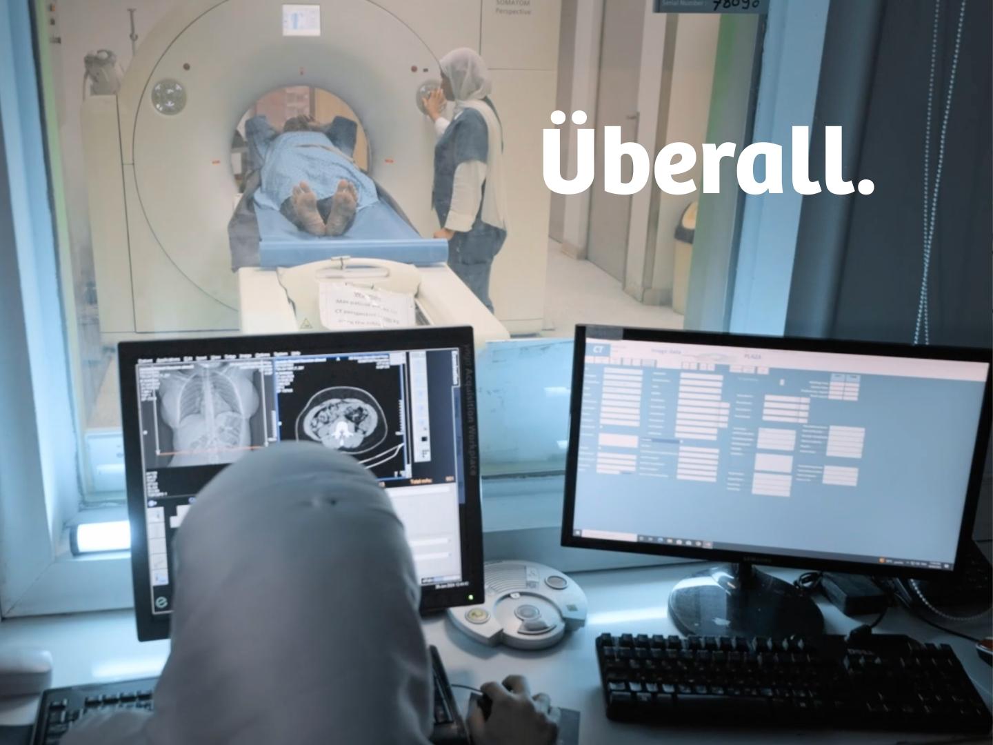 CT with patient and operator.