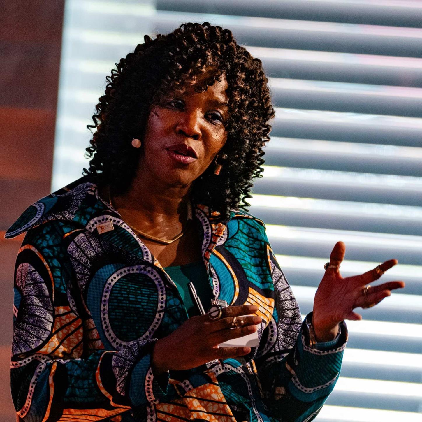 Miriam Mutebi von C/Can beim SHIFT Innovation Talk im Mai 2025.