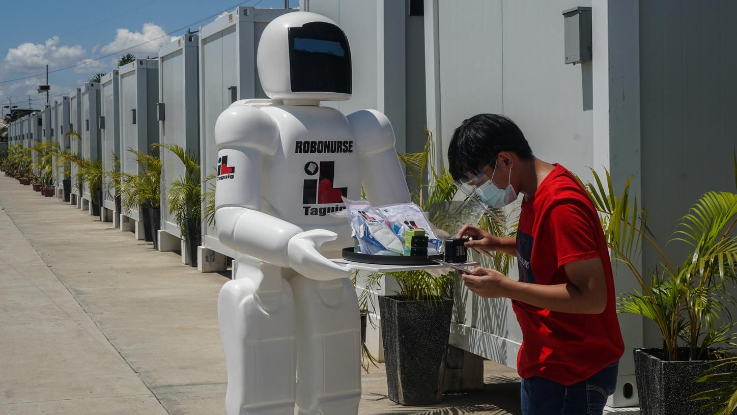 A delivery robot in Manila, Philippines.