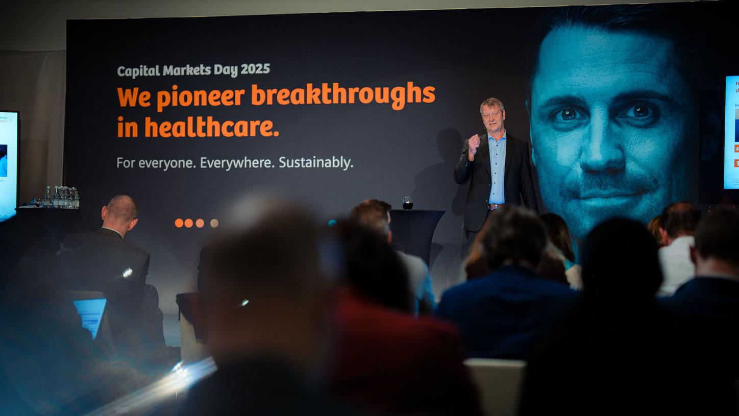 André Hartung, head of Diagnostic Imaging at Siemens Healthineers, speaks at the company’s 2025 Capital Markets Day.